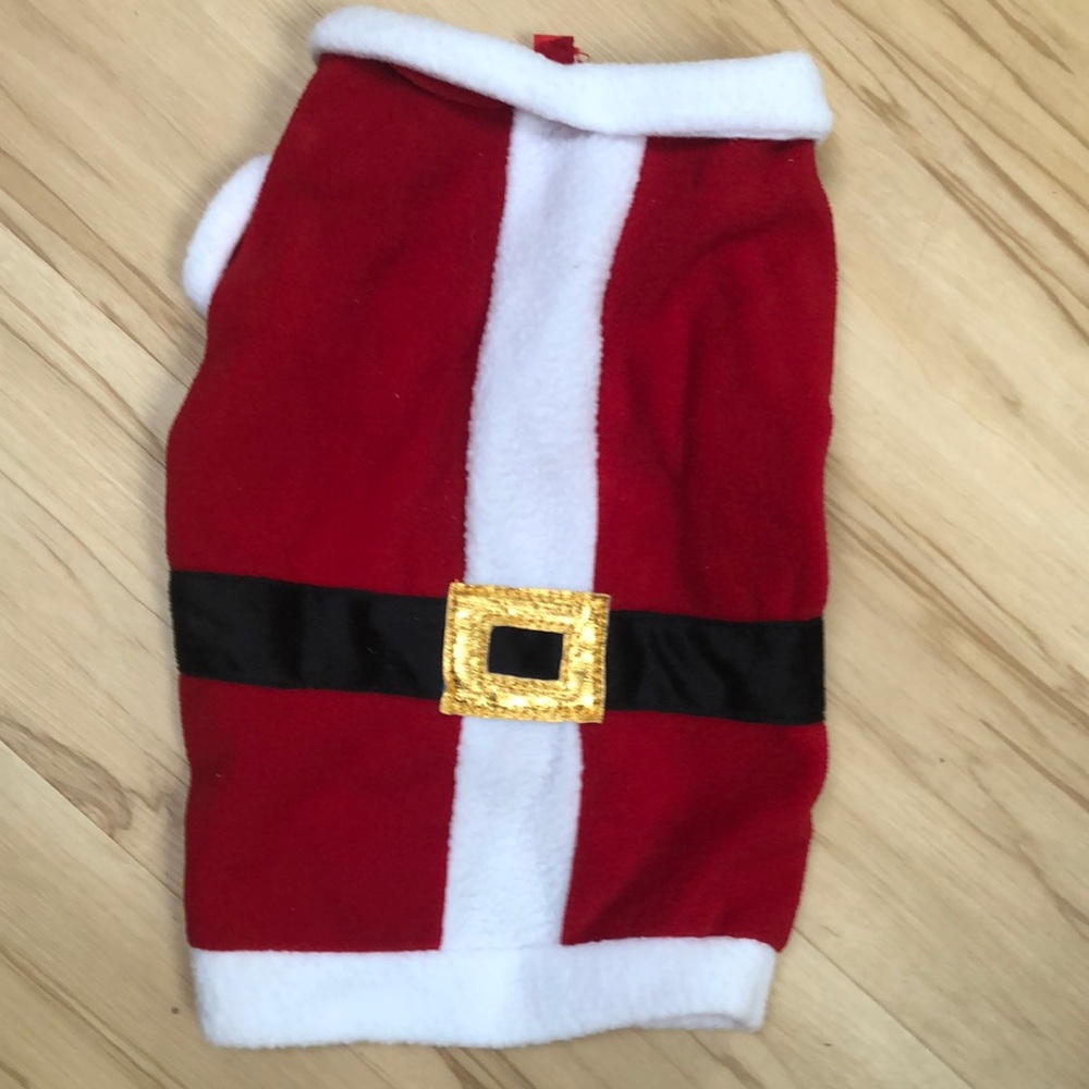 Santa Claus Red White Fleece Pet Costume‎ Jacket Small